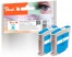 318777 - Peach Twin Pack Ink Cartridge cyan, compatible with HP No. 11 c*2, C4836A*2