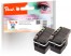 320060 - Peach Twin Pack Ink Cartridge black, compatible with Brother LC-12EBK